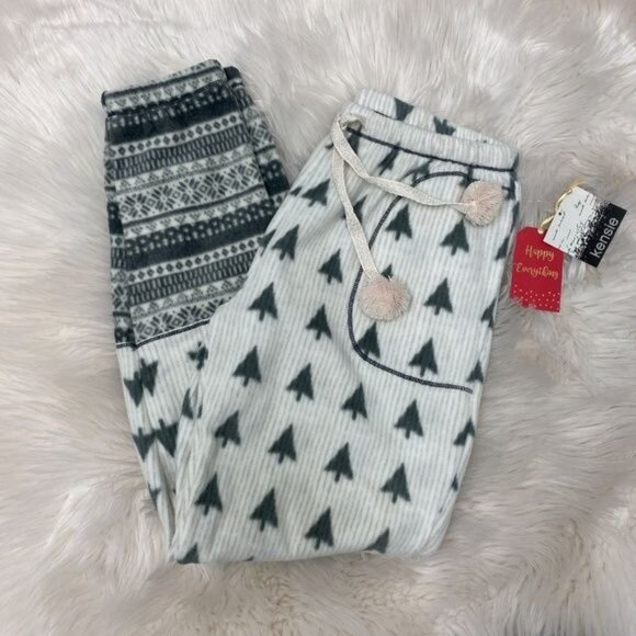 Kensie Fleece Printed PJ Pants - Picture 2 of 3